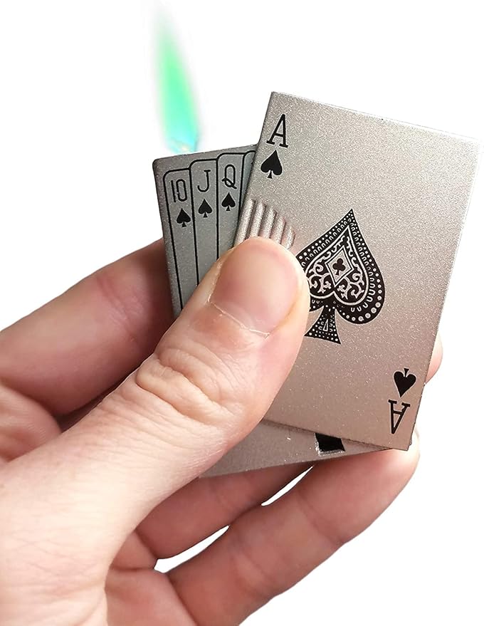 Briquet à Jet de Poker – Flamme Verte Puissante